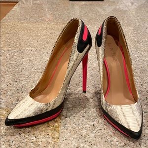 LAMB snakeskin heels